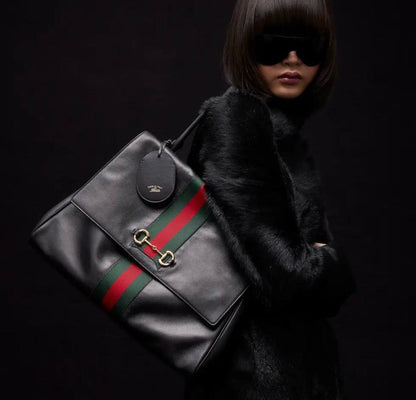 2026 Medium Black Premium Leather Paparazzo Handbag 875018 AAGIQ 1053
