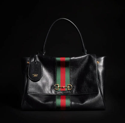 2026 Medium Black Premium Leather Paparazzo Handbag 875018 AAGIQ 1053