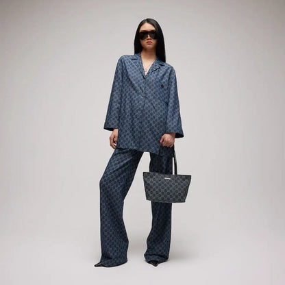 2026 Small Blue Washed GG Denim Tote Bag 875236 FAF8V 4042