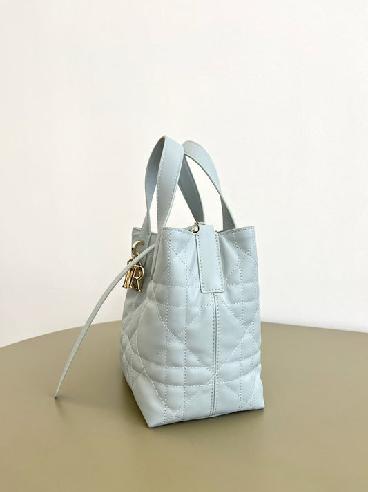 2026 Toujours Vertical Tote Bag in Smoky Blue, Small Size M2835OSOQ_M38Z