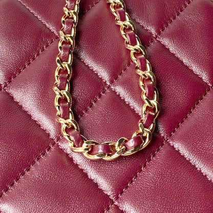 2026 Classic Small Tote from the Spring/Summer 2026 Collection: Dark Burgundy Soft Lambskin AS6248-B24030-U8393