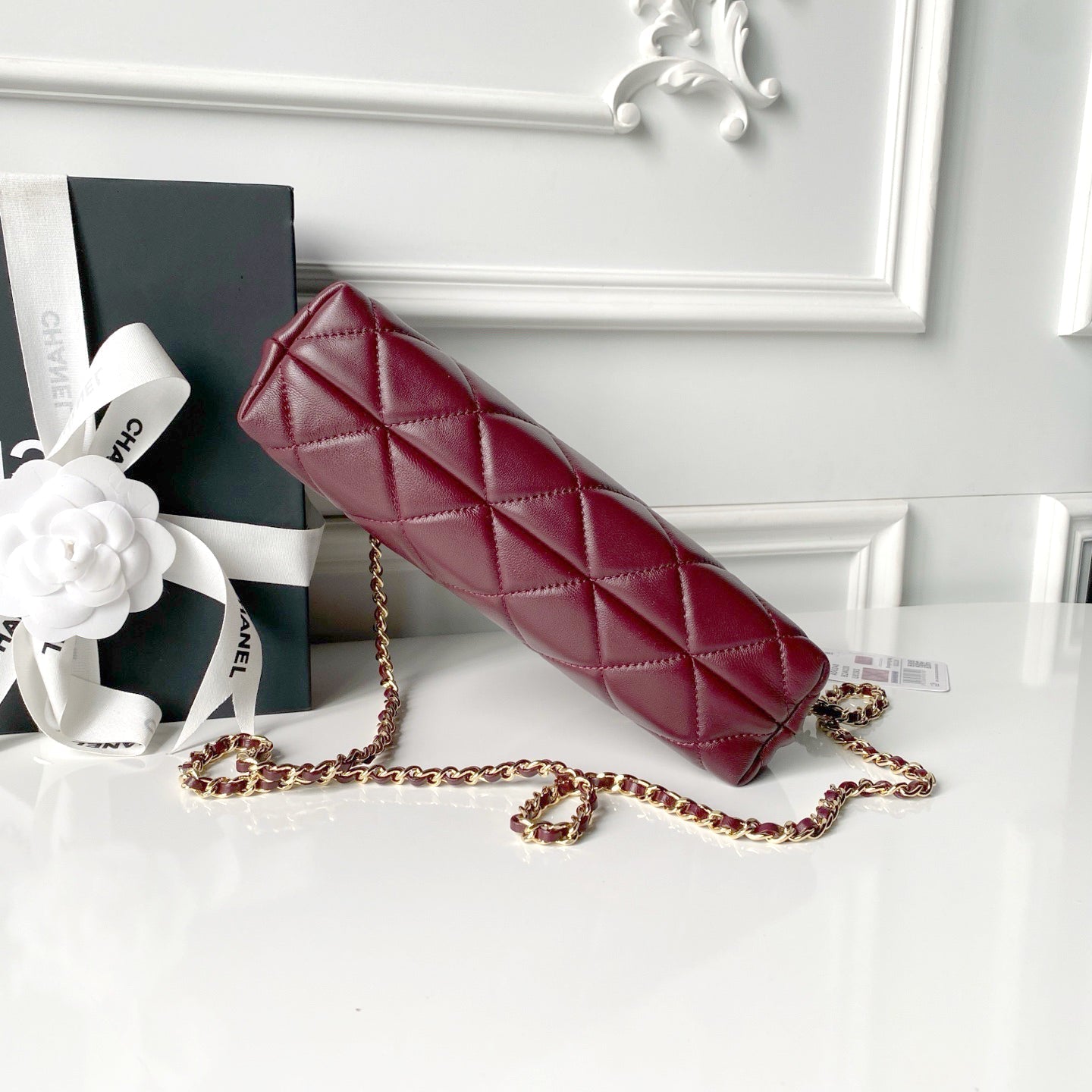2026 Classic Small Tote from the Spring/Summer 2026 Collection: Dark Burgundy Soft Lambskin AS6248-B24030-U8393