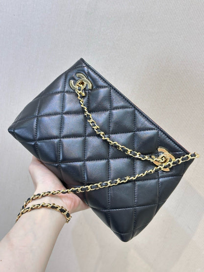 2026 Spring/Summer Collection Small Tote Bag in Black Fine Lambskin AS6248-B24030-94305