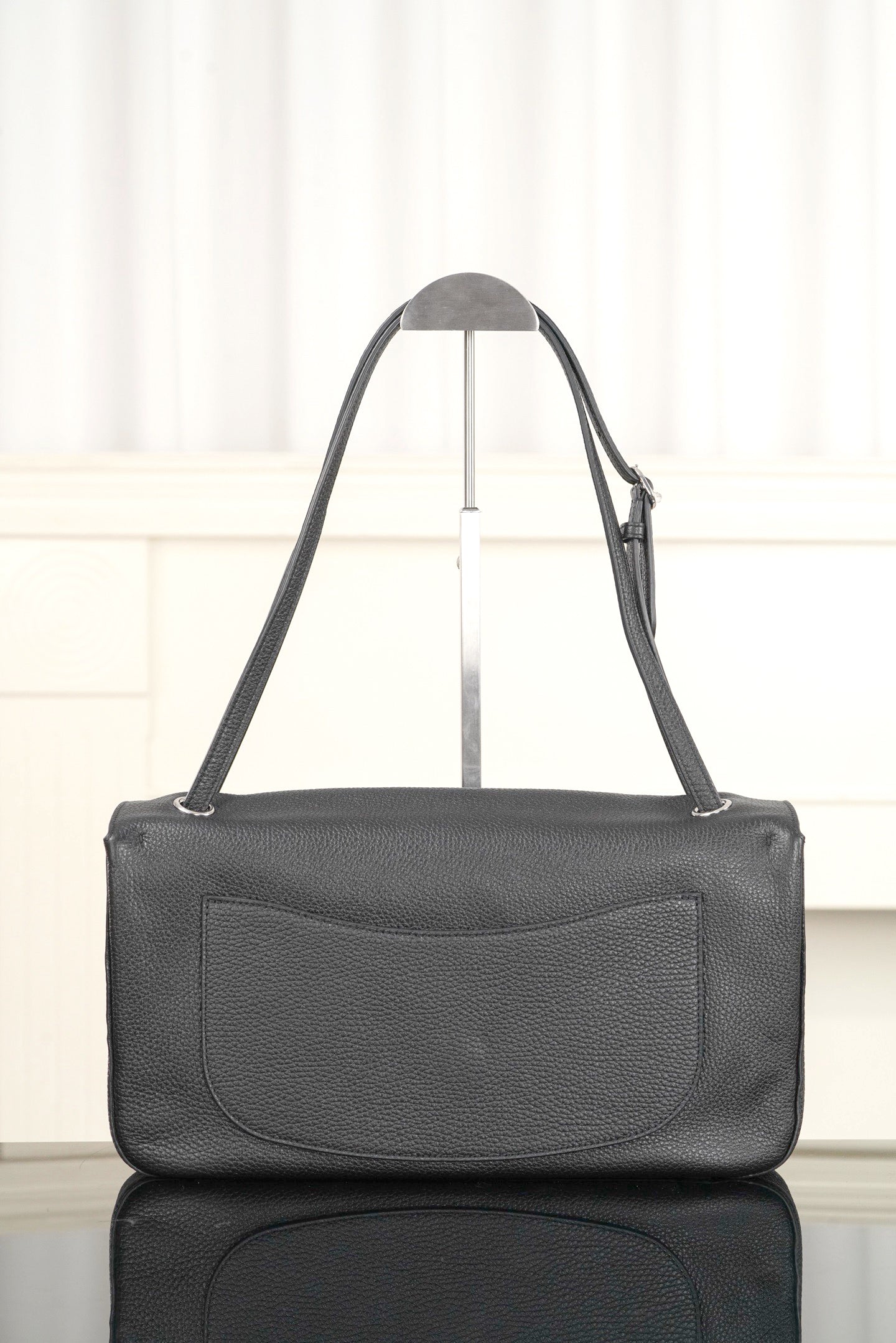 2026 Spring/Summer 2026 Collection Large Flap Bag in Black Grained Calfskin AS6231-B24008-94305