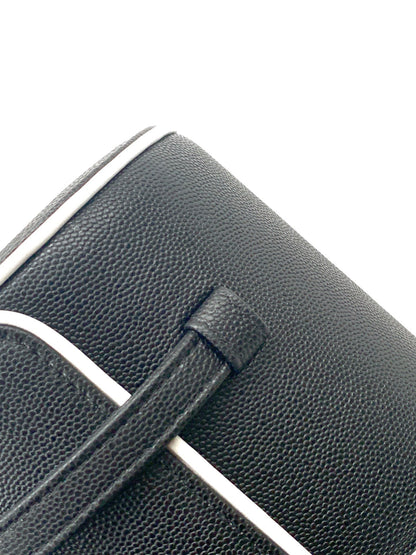 2026 Preppy Coco Black Grained Calfskin Bowling Bag |AS6181 B23794 U9310
