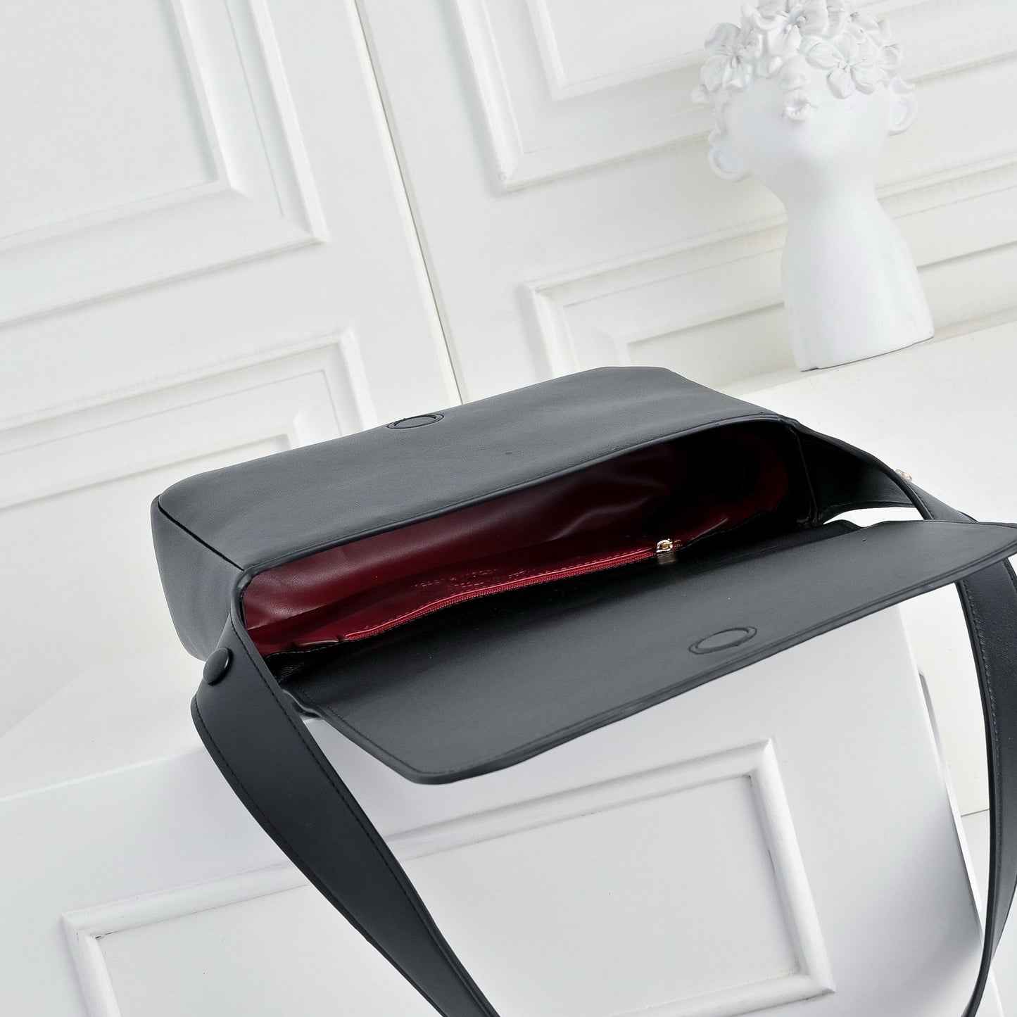 2026 Black Lambskin Messenger Bag AS6222-B24367-94305