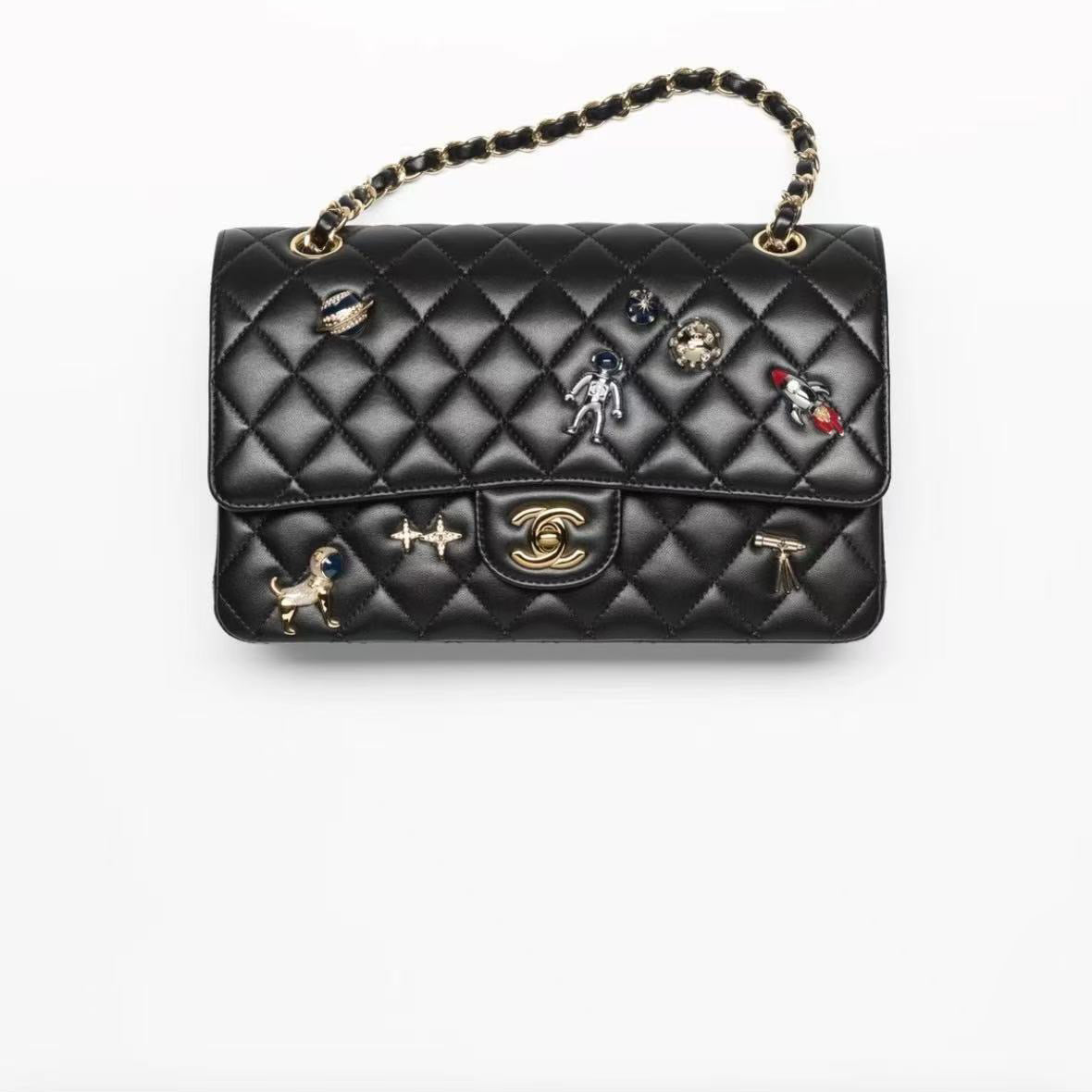 2026 Medium Black Quilted Lambskin 11.12 Flap Bag A01112 B24048 94305
