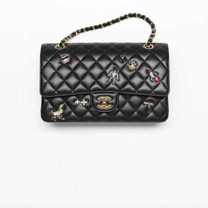 2026 Medium Black Quilted Lambskin 11.12 Flap Bag A01112 B24048 94305