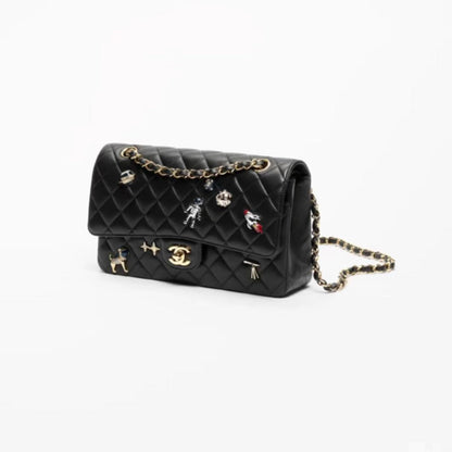 2026 Medium Black Quilted Lambskin 11.12 Flap Bag A01112 B24048 94305