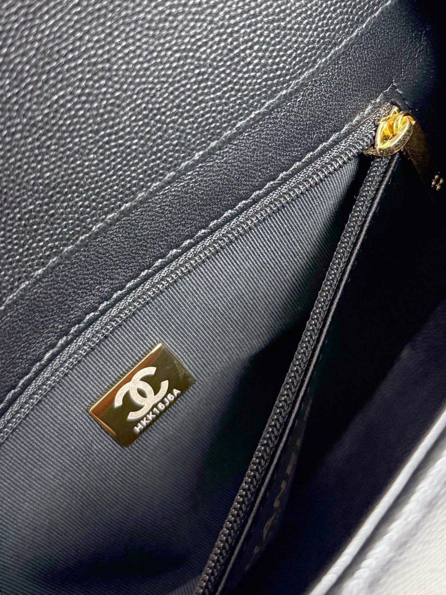 2026 Preppy Coco Small Flap Bag in Black Shiny Grained Calfskin AS6130 B23483 94305