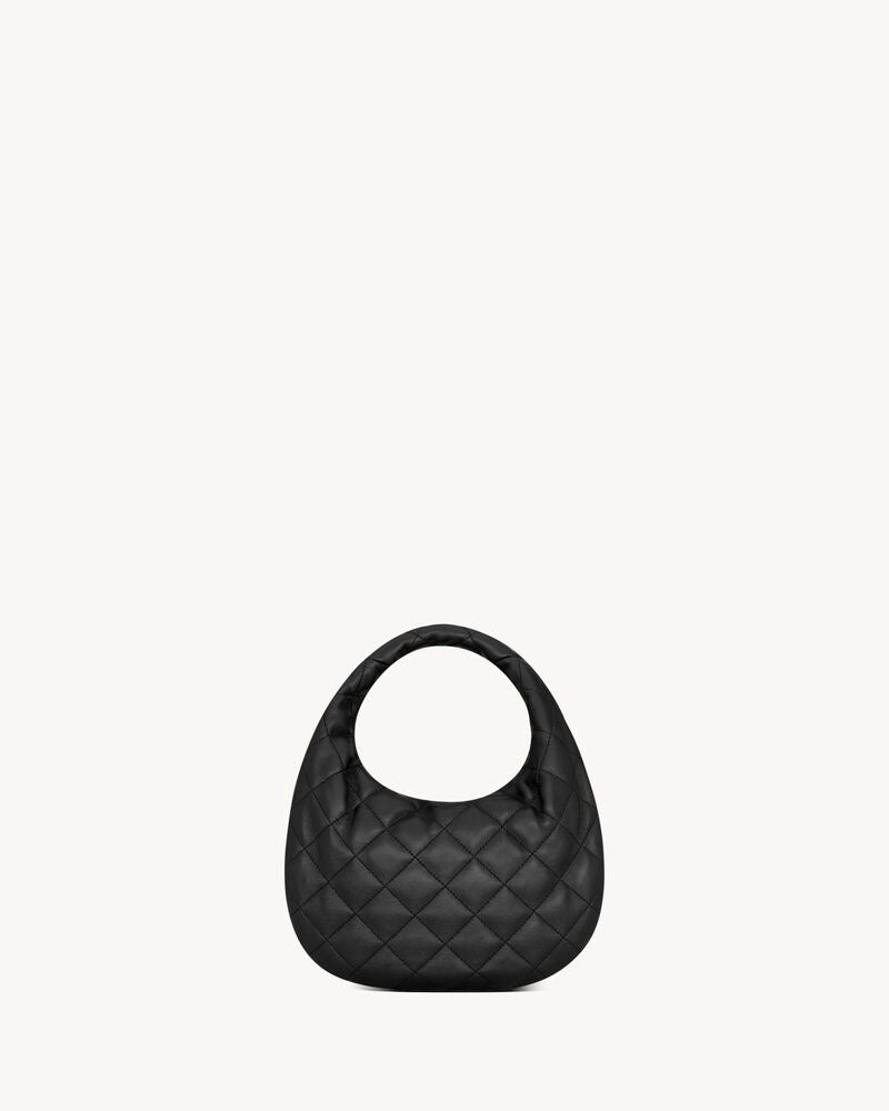2026 Icarino Black Quilted Nappa Leather Handbag 851689AAANG1000