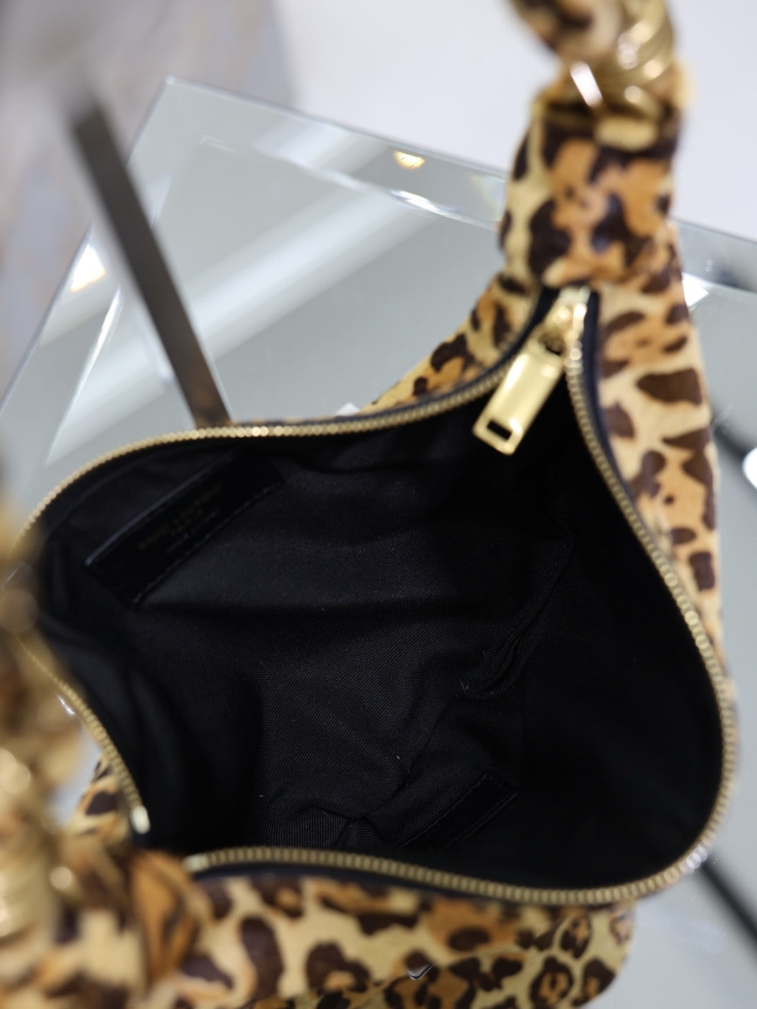 2026 Amalia Mini Leopard-Print Calf Hair/Pony Hair Tote 862558AAGIK2874