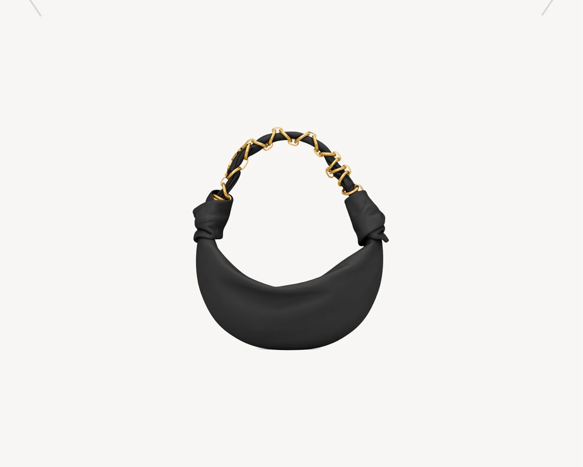 2026 Amalia Black Mini Lambskin Hobo Bag 862558AACX71000
