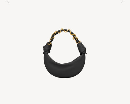 2026 Amalia Black Mini Lambskin Hobo Bag 862558AACX71000