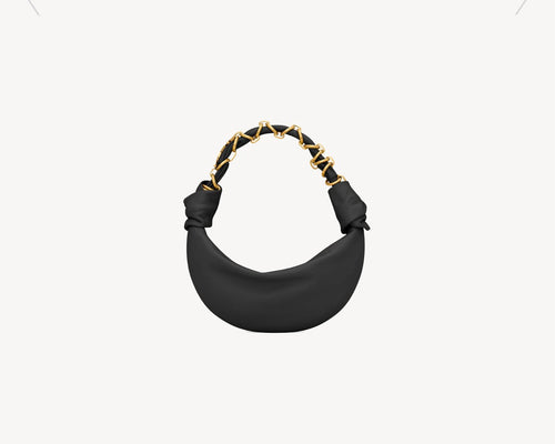 2026 Amalia Black Mini Lambskin Hobo Bag 862558AACX71000