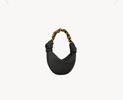 2026 Amalia Black Mini Lambskin Hobo Bag 862558AACX71000
