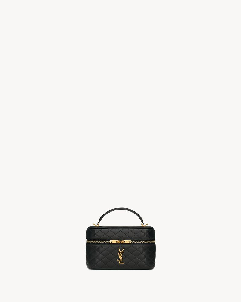 2026 Gaby Black Quilted Lambskin Makeup Bag 7667311EL071000