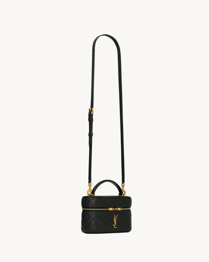 2026 Gaby Black Quilted Lambskin Makeup Bag 7667311EL071000