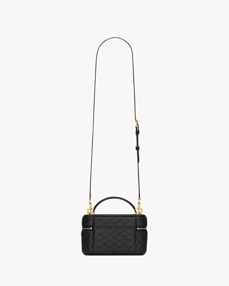 2026 Gaby Black Quilted Lambskin Makeup Bag 7667311EL071000