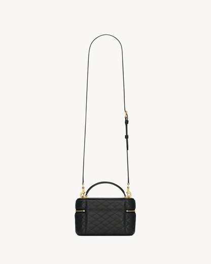 2026 Gaby Black Quilted Lambskin Makeup Bag 7667311EL071000