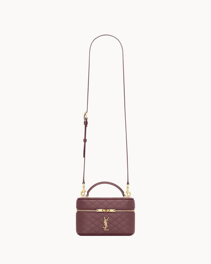 2026 Gaby Burgundy Lambskin Cosmetic Bag 7667311EL07