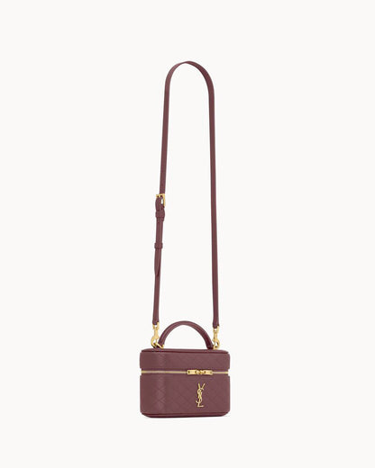 2026 Gaby Burgundy Lambskin Cosmetic Bag 7667311EL07