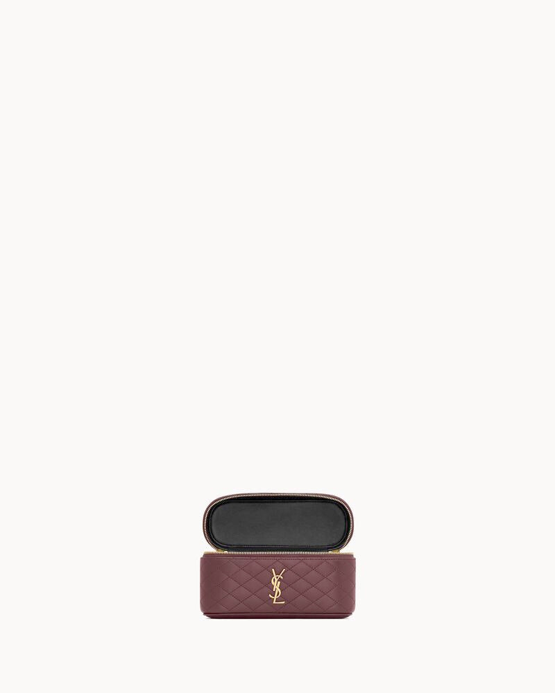 2026 Gaby Burgundy Lambskin Cosmetic Bag 7667311EL07