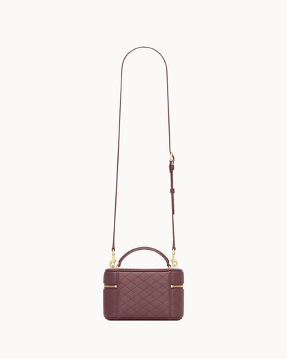 2026 Gaby Burgundy Lambskin Cosmetic Bag 7667311EL07