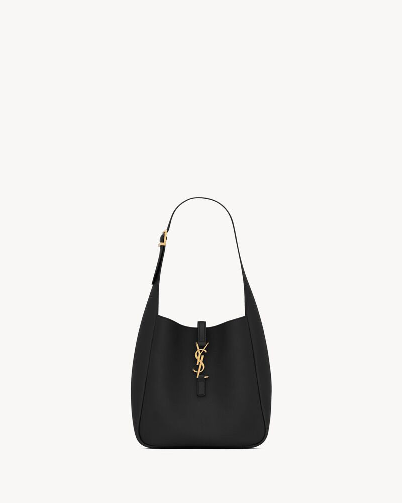 2026 Small Le 5 À 7 Supple Black Soft Leather Hobo Bag 713938AAAUQ1000