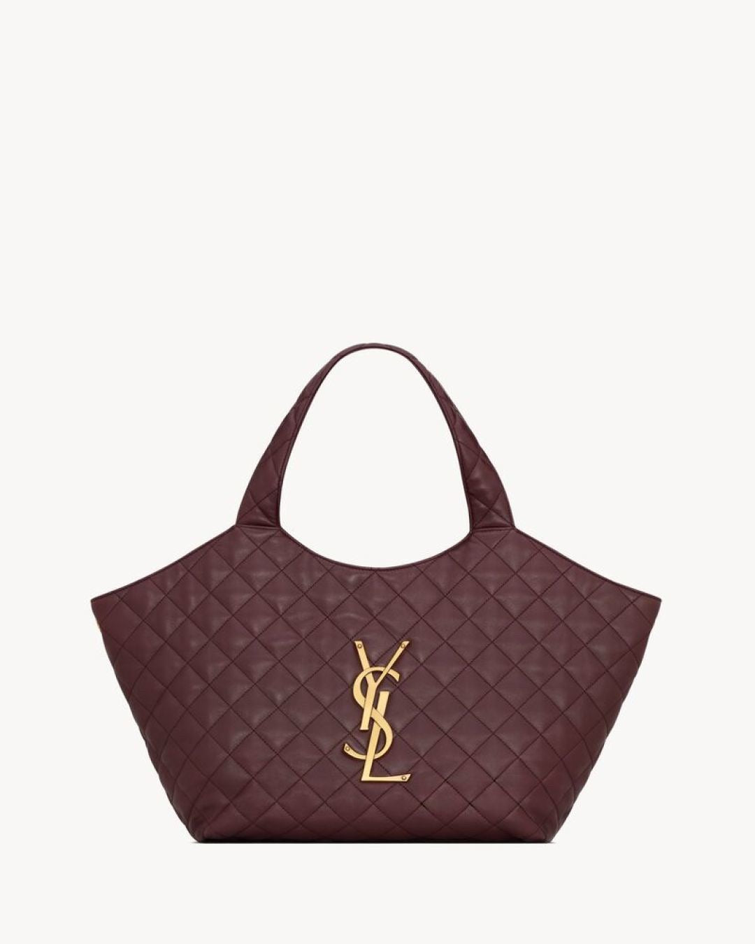 2026 ICARE Burgundy Quilted Lambskin Extra-Large Tote Bag 858191AAANG6195