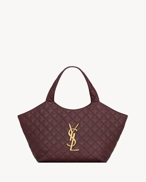 2026 ICARE Burgundy Quilted Lambskin Extra-Large Tote Bag 858191AAANG6195