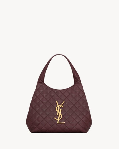 2026 ICARE Burgundy Quilted Lambskin Extra-Large Tote Bag 858191AAANG6195