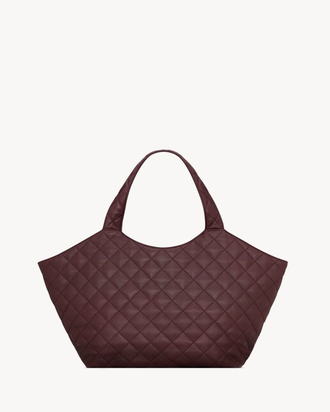 2026 ICARE Burgundy Quilted Lambskin Extra-Large Tote Bag 858191AAANG6195