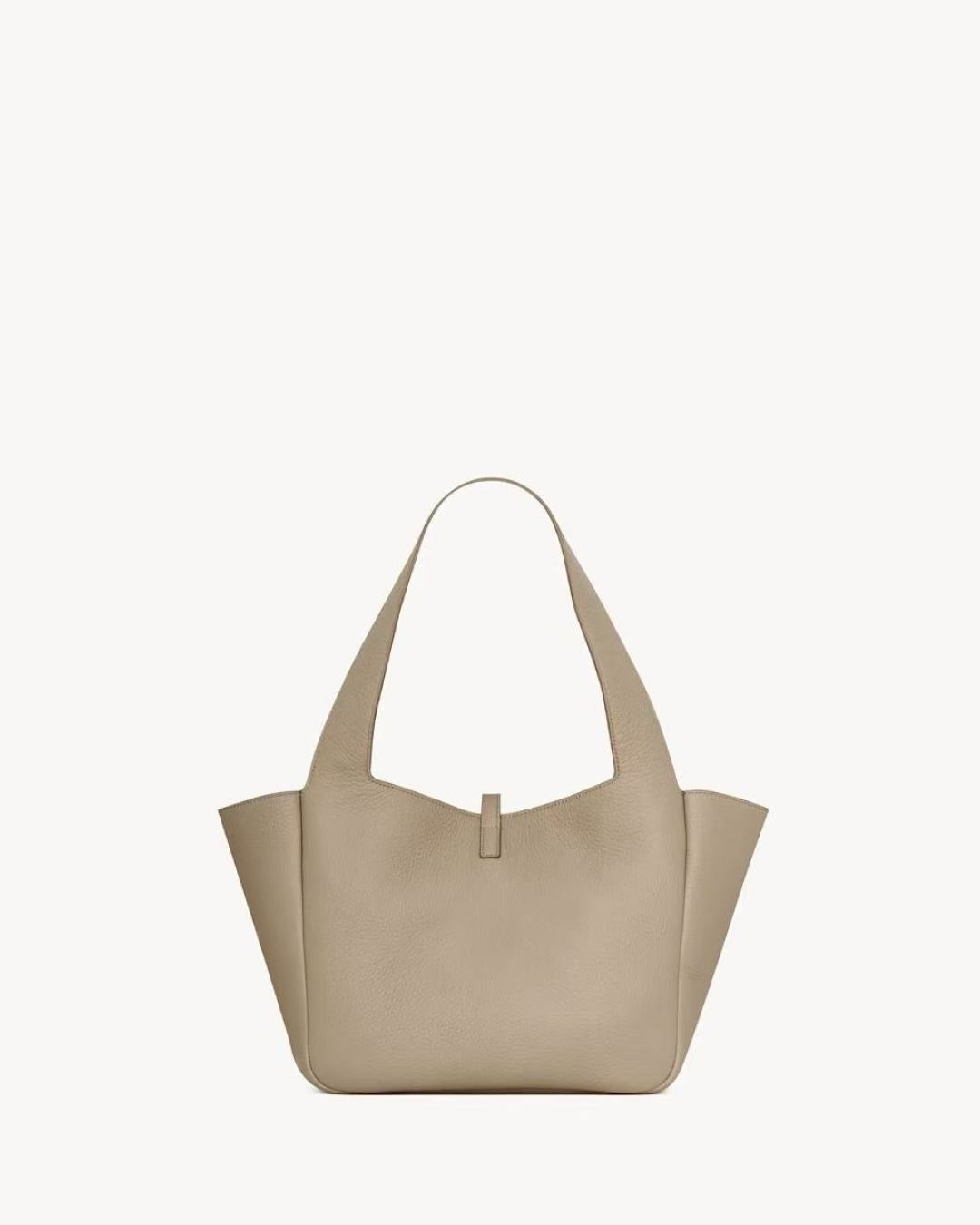 2026 Small LE 5 À 7 BEA Beige Deer Leather or Cowhide Tote Bag 779029AADUU1346
