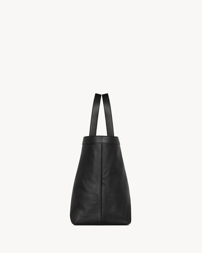 2026 Large Y Tote Bag, Black Grained Calfskin 820672AAEIF1000