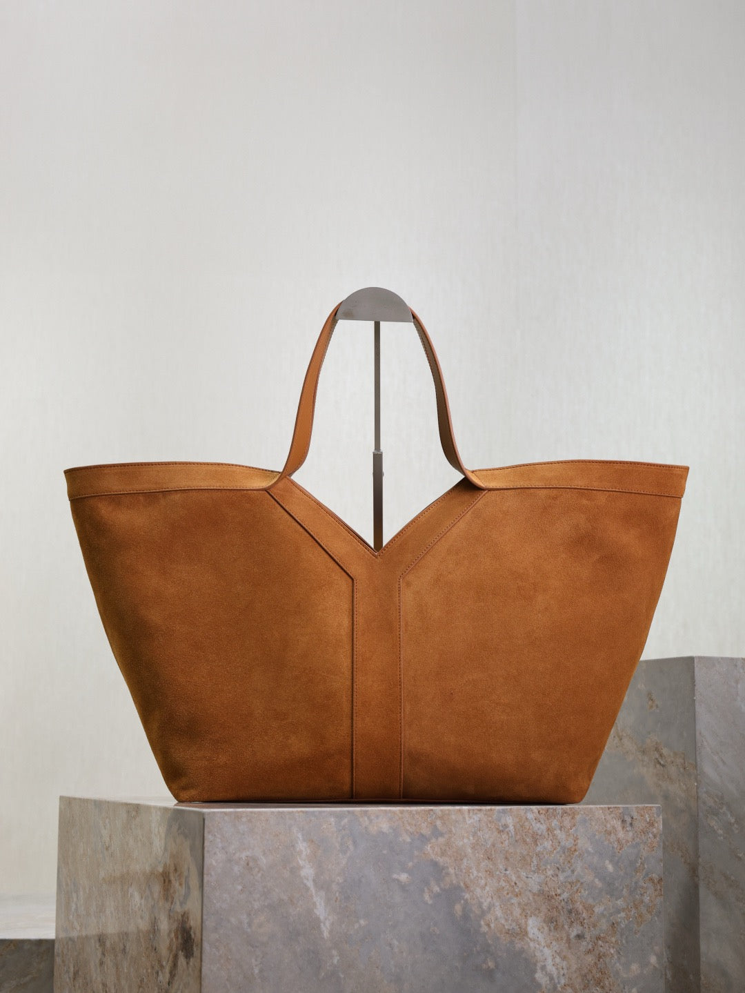 2026 Y Dark Caramel Suede Tote Bag 817602C0X0W2924