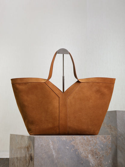 2026 Y Dark Caramel Suede Tote Bag 817602C0X0W2924