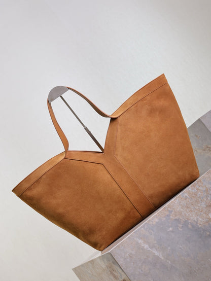 2026 Y Dark Caramel Suede Tote Bag 817602C0X0W2924