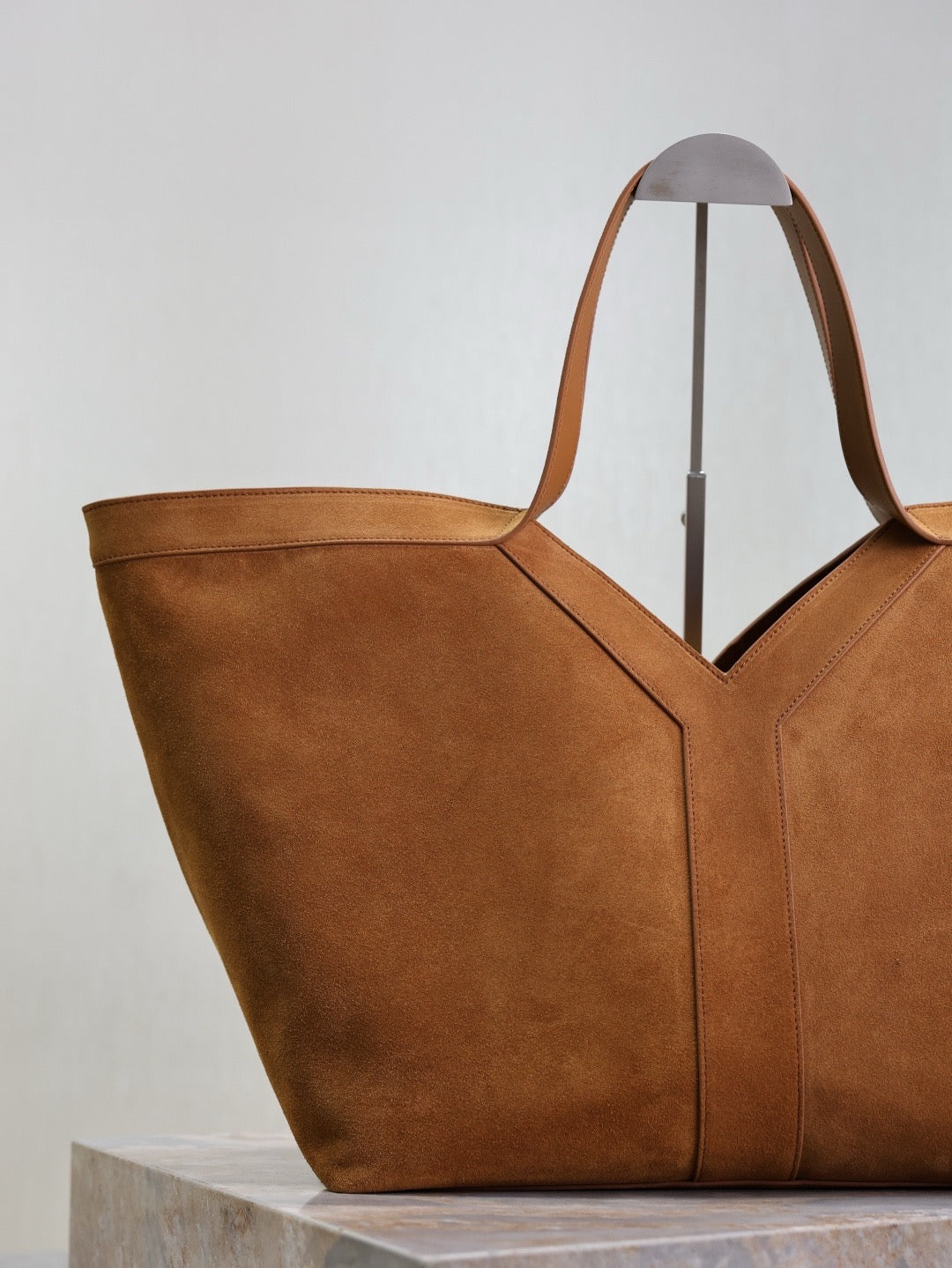 2026 Y Dark Caramel Suede Tote Bag 817602C0X0W2924