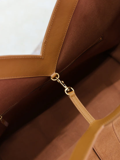 2026 Y Dark Caramel Suede Tote Bag 817602C0X0W2924