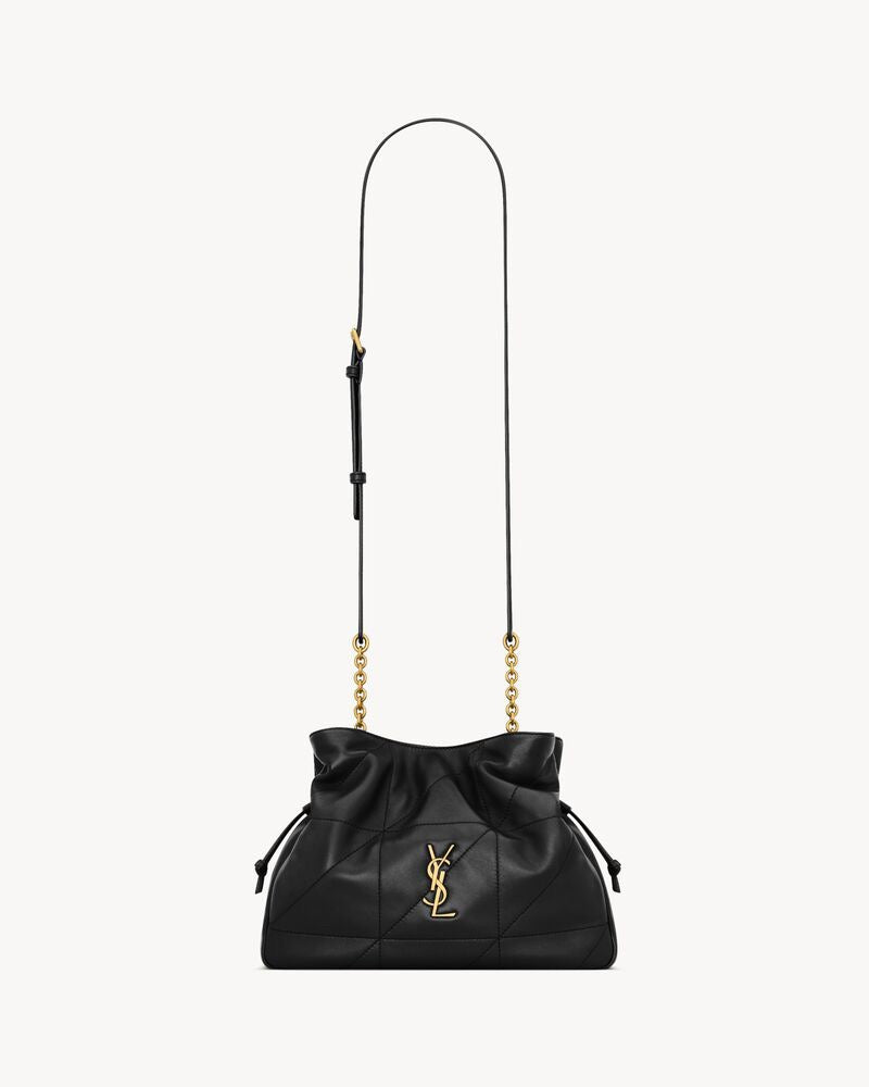 2026 Jamie Black Lambskin Drawstring Shoulder Bag 862712AAB321000