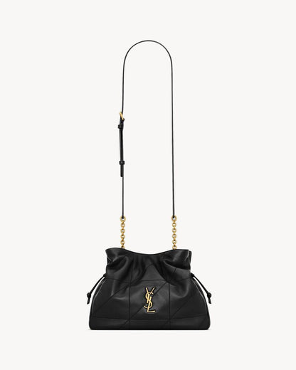 2026 Jamie Black Lambskin Drawstring Shoulder Bag 862712AAB321000