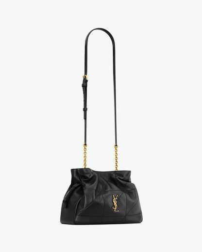 2026 Jamie Black Lambskin Drawstring Shoulder Bag 862712AAB321000