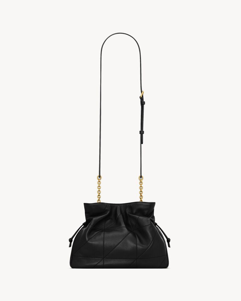 2026 Jamie Black Lambskin Drawstring Shoulder Bag 862712AAB321000