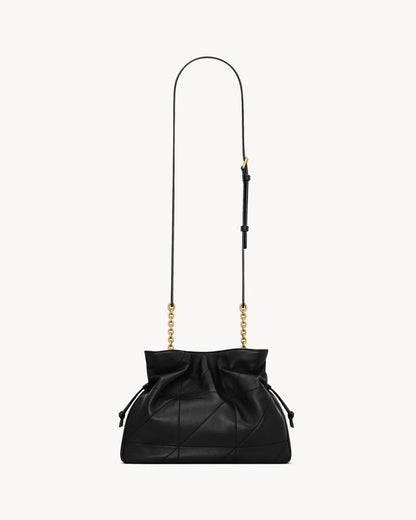 2026 Jamie Black Lambskin Drawstring Shoulder Bag 862712AAB321000