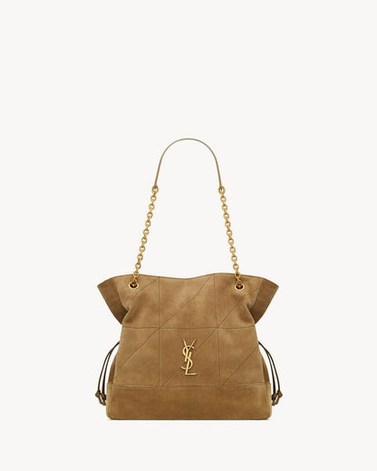 2026 Small Jamie Shopping Brown Suede Tote Bag 8339481U8P73194