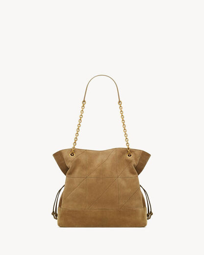 2026 Small Jamie Shopping Brown Suede Tote Bag 8339481U8P73194