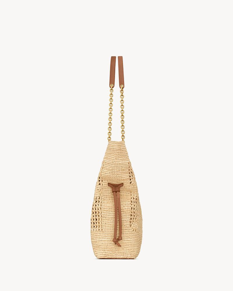 2026 Jamie Beige Raffia Woven Tote Bag 838876GAAFY2791