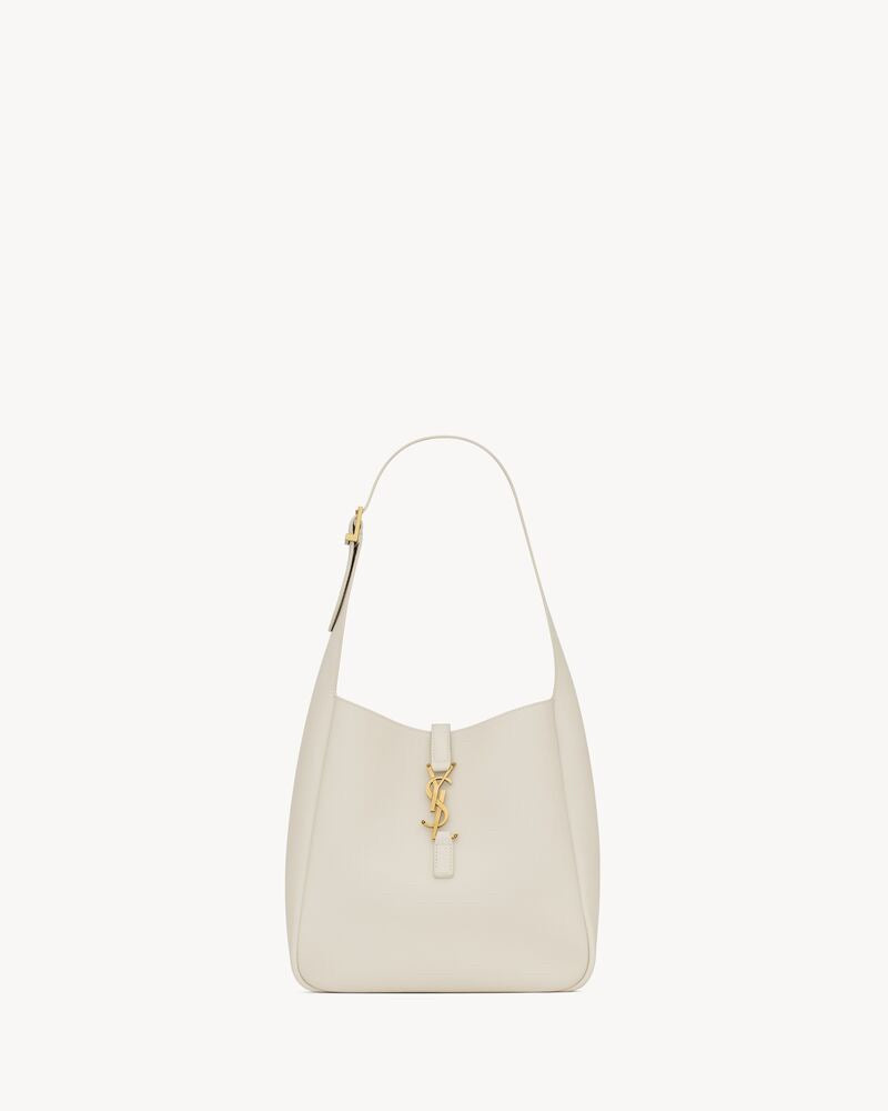 2026 Small Le 5 à 7 Supple Ivory White Leather Shoulder Bag 713938AAAUQ9207