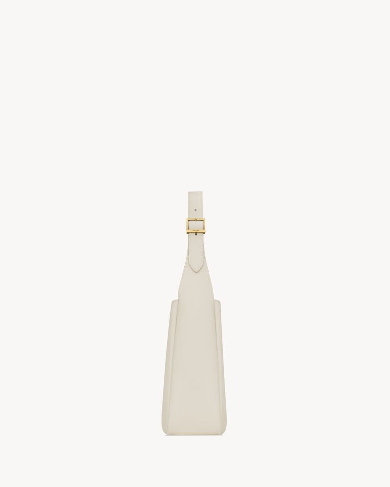 2026 Large Le 5 à 7 Supple Ivory White Leather Shoulder Bag 753837AAAUQ9207